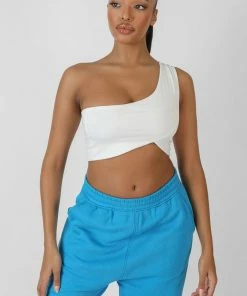 Kaiia ASYMMETRIC BRALET WHITE CLOTHING