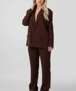 Kaiia DAD TROUSER CHOCOLATE