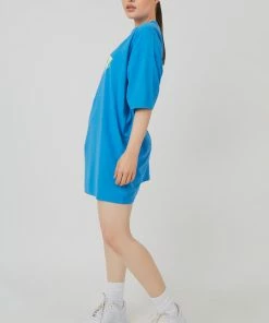 Kaiia NEWPORT GRAPHIC T-SHIRT DRESS BLUE CLOTHING