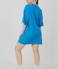 Kaiia NEWPORT GRAPHIC T-SHIRT DRESS BLUE CLOTHING