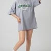 Kaiia MONTREUX T SHIRT DRESS GREY CLOTHING