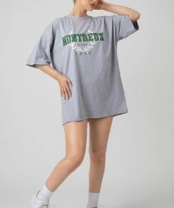 Kaiia MONTREUX T SHIRT DRESS GREY CLOTHING