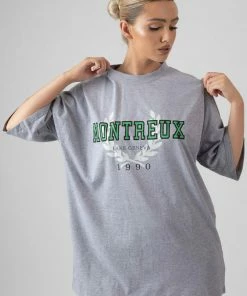 Kaiia MONTREUX T SHIRT DRESS GREY CLOTHING