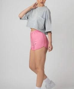 Kaiia BOXY CROPPED GRAPHIC T-SHIRT ACID WASH CLOTHING