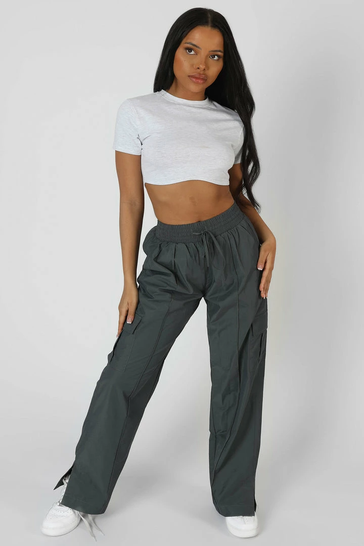 Kaiia ULTIMATE SHORT SLEEVE UNDERBUST T-SHIRT OATMEAL MARL CLOTHING 6 Kaiia ULTIMATE SHORT SLEEVE UNDERBUST T-SHIRT OATMEAL MARL CLOTHING