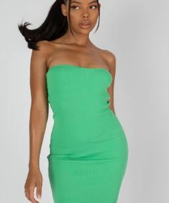 Kaiia DRESSES BANDEAU DRESS GREEN