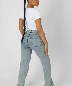 Kaiia SPLIT FRONT RIBBED T-SHIRT WHITE 11 Kaiia SPLIT FRONT RIBBED T-SHIRT WHITE