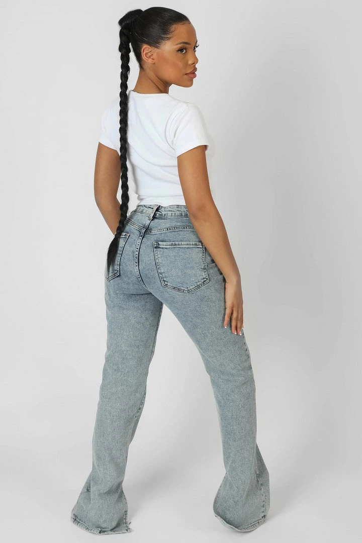 Kaiia SPLIT FRONT RIBBED T-SHIRT WHITE 7 Kaiia SPLIT FRONT RIBBED T-SHIRT WHITE