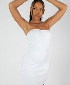 Kaiia BANDEAU DRESS WHITE