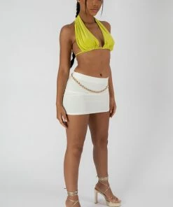 Kaiia SLINKY MICRO MINI SKIRT WHITE SKIRTS 10 Kaiia SLINKY MICRO MINI SKIRT WHITE SKIRTS