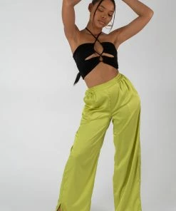 Kaiia SLINKY LOOP RUCHING CROP TOP BLACK CLOTHING 12 Kaiia SLINKY LOOP RUCHING CROP TOP BLACK CLOTHING