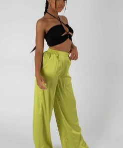Kaiia SLINKY LOOP RUCHING CROP TOP BLACK CLOTHING
