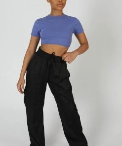 Kaiia ULTIMATE SHORT SLEEVE UNDERBUST T-SHIRT PURPLE