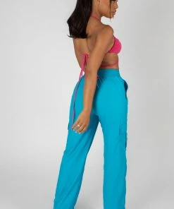 Kaiia 90'S BUTTERFLY SLINKY WRAP TOP PINK