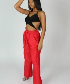 Kaiia 90'S BUTTERFLY SLINKY TOP BLACK