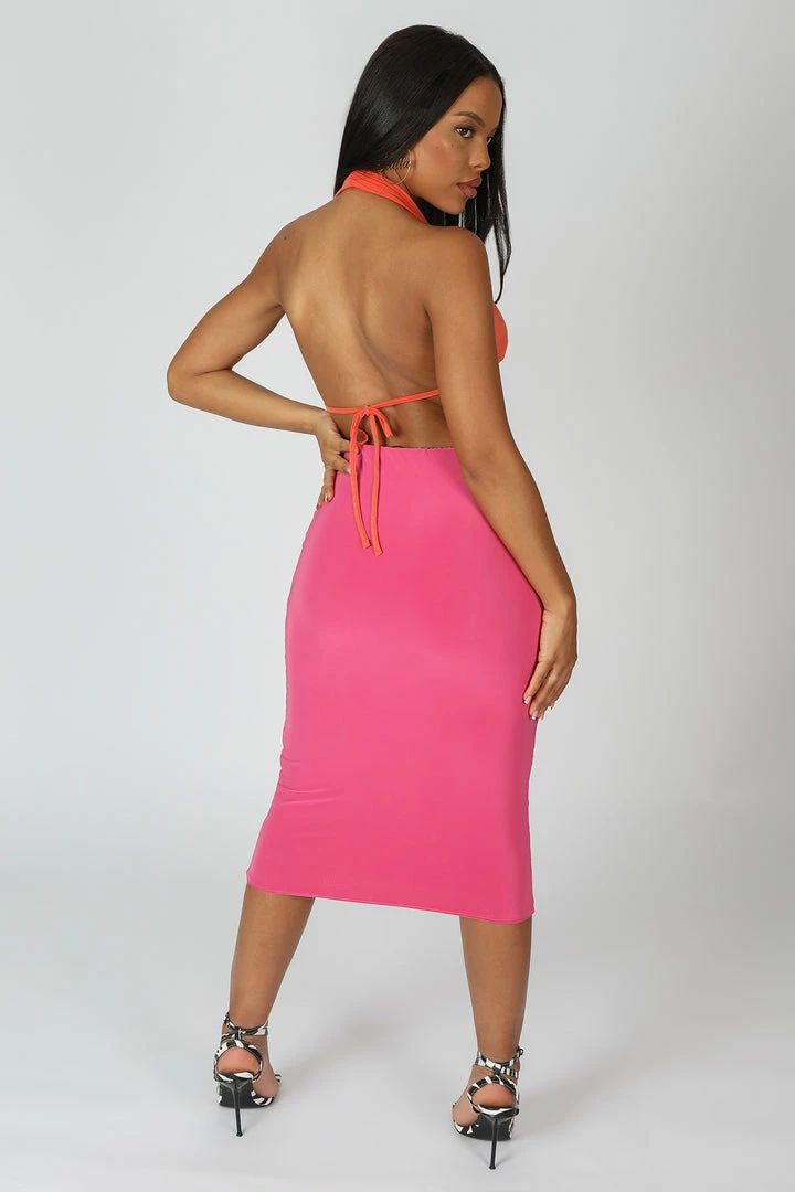 Kaiia SLINKY HALTERNECK TOP ORANGE CLOTHING 5 Kaiia SLINKY HALTERNECK TOP ORANGE CLOTHING