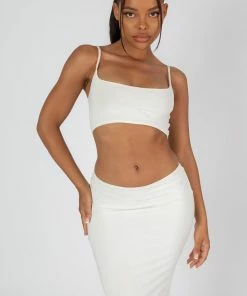 Kaiia STRAPPY LOW WAIST MIDAXI DRESS WHITE DRESSES