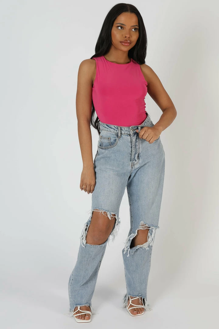 Kaiia ESSENTIAL BODYSUIT PINK CLOTHING 4 Kaiia ESSENTIAL BODYSUIT PINK CLOTHING