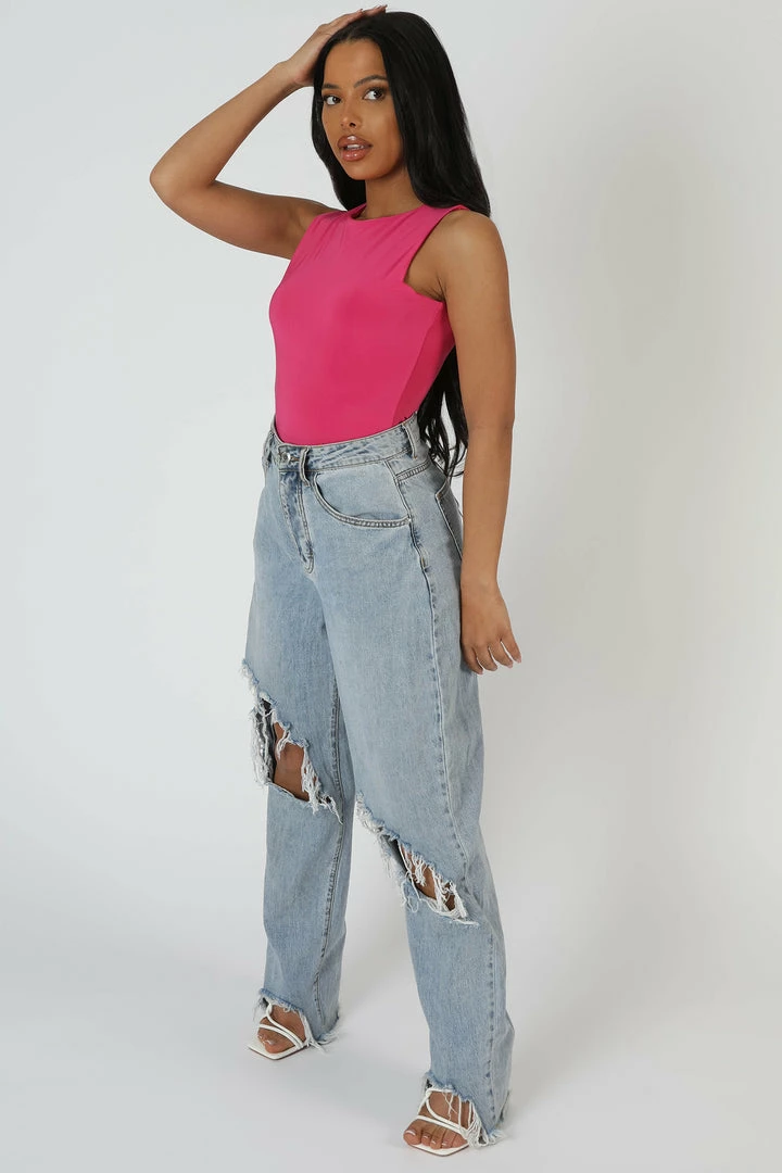 Kaiia ESSENTIAL BODYSUIT PINK CLOTHING 7 Kaiia ESSENTIAL BODYSUIT PINK CLOTHING