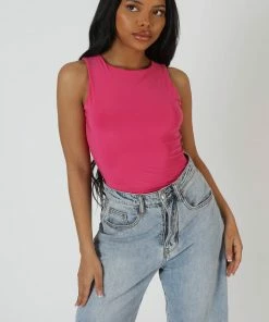 Kaiia ESSENTIAL BODYSUIT PINK CLOTHING 10 Kaiia ESSENTIAL BODYSUIT PINK CLOTHING