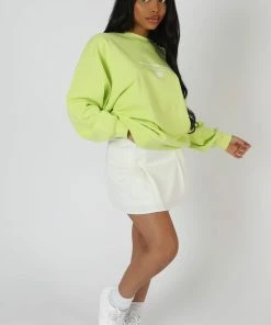 Kaiia GRAPHIC OVERSIZED SWEATSHIRT LIME CLOTHING