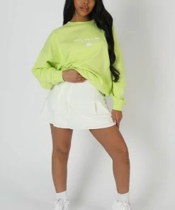 Kaiia GRAPHIC OVERSIZED SWEATSHIRT LIME CLOTHING