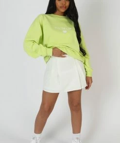 Kaiia GRAPHIC OVERSIZED SWEATSHIRT LIME CLOTHING