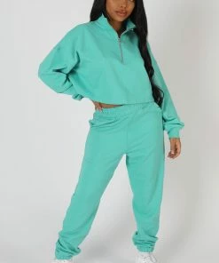 Kaiia CLOTHING 90'S OVERSIZED JOGGERS PEPPERMINT