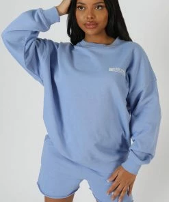 Kaiia GRAPHIC QR CODE OVERSIZED SWEATSHIRT BLUEBELL CLOTHING