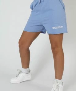 Kaiia GRAPHIC QR CODE SWEAT SHORTS BLUEBELL