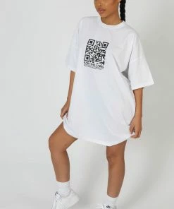 Kaiia SLOGAN T-SHIRT MINI DRESS WHITE