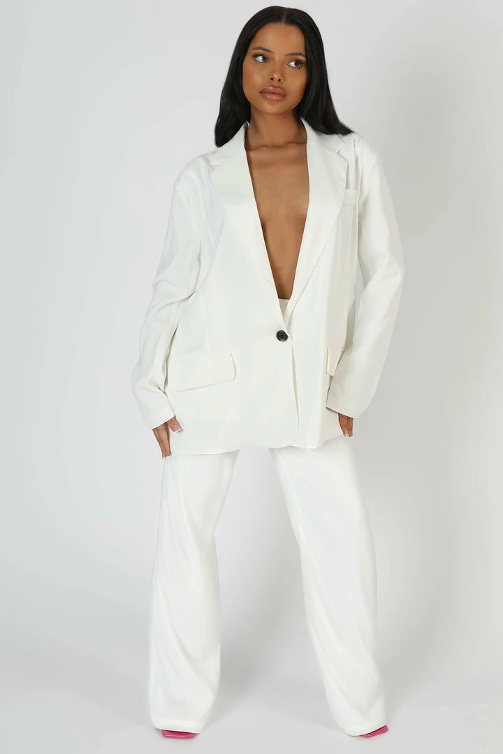 Kaiia DAD TROUSER WHITE 7 Kaiia DAD TROUSER WHITE