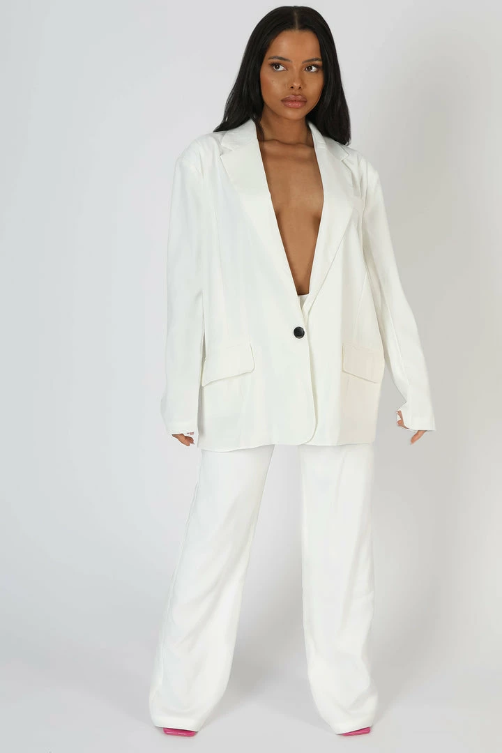 Kaiia DAD TROUSER WHITE 5 Kaiia DAD TROUSER WHITE