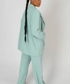 Kaiia SPLIT DETAIL HIGH WAISTED DAD TROUSER PEPPERMINT CLOTHING