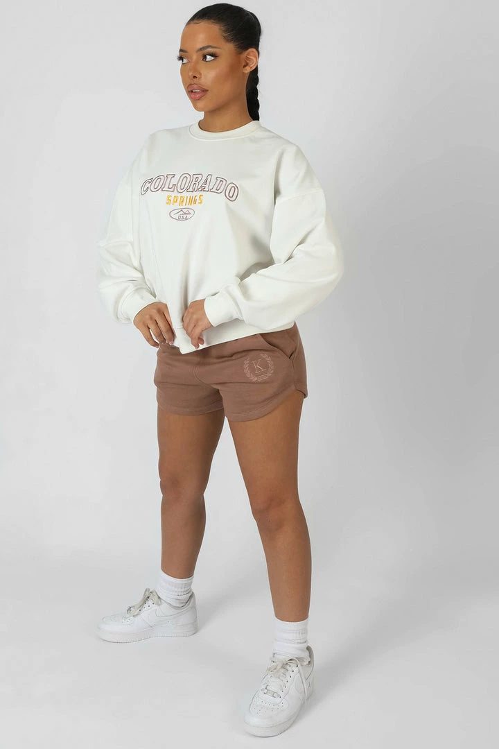 Kaiia COLORADO SPRINGS OVERSIZED SWEATSHIRT ECRU CLOTHING 8 Kaiia COLORADO SPRINGS OVERSIZED SWEATSHIRT ECRU CLOTHING