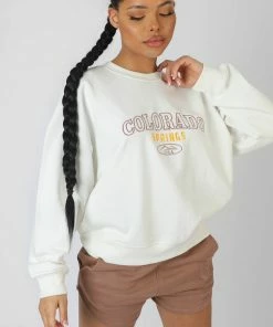 Kaiia COLORADO SPRINGS OVERSIZED SWEATSHIRT ECRU CLOTHING 14 Kaiia COLORADO SPRINGS OVERSIZED SWEATSHIRT ECRU CLOTHING