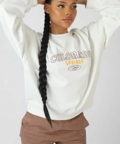 Kaiia COLORADO SPRINGS OVERSIZED SWEATSHIRT ECRU CLOTHING