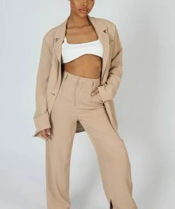 Kaiia CLOTHING OVERSIZED DAD BLAZER SAND