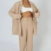 Kaiia CLOTHING OVERSIZED DAD BLAZER SAND