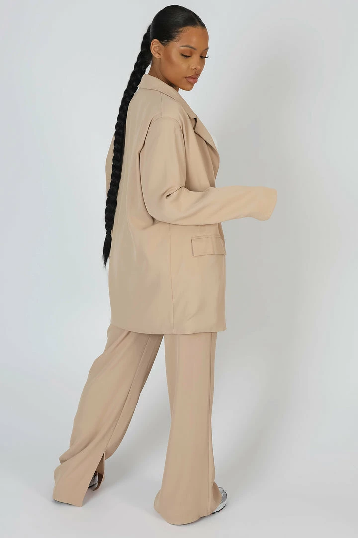 Kaiia SPLIT DETAIL HIGH WAISTED DAD TROUSER SAND TAILORING 6 Kaiia SPLIT DETAIL HIGH WAISTED DAD TROUSER SAND TAILORING