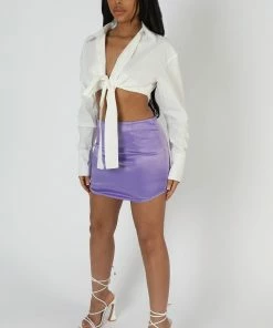 Kaiia WRAP WAIST POPLIN SHIRT WHITE CLOTHING