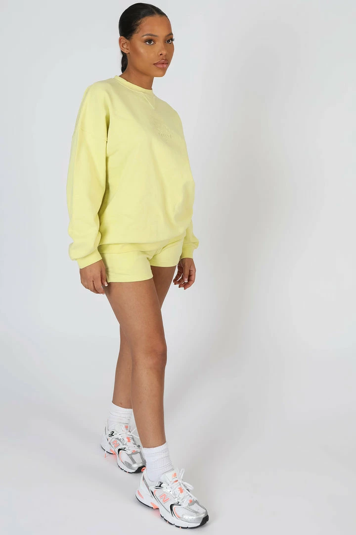 Kaiia AMALFI COAST EMBROIDERED OVERSIZED SWEATSHIRT LEMON 6 Kaiia AMALFI COAST EMBROIDERED OVERSIZED SWEATSHIRT LEMON