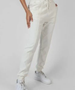 Kaiia OVERSIZED FIT SEAM FRONT 90S JOGGERS ECRU CLOTHING