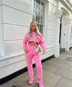 Kaiia CLOTHING OVERSIZED FIT STRAPPY 90S JOGGERS PINK