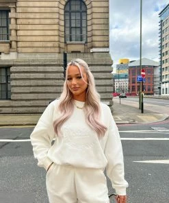 Kaiia TONAL EMBROIDERY SWEATSHIRT ECRU KAIIAXCHANNON