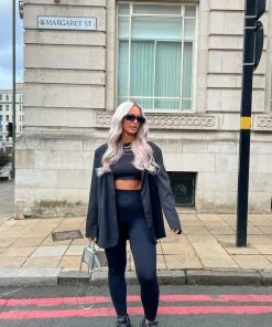 CLOTHING KAIIA PREMIUM RIB SEAMLESS LEGGINGS BLACK