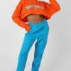 Kaiia DETROIT SUPER CROPPED LONG SLEEVE T-SHIRT ORANGE CLOTHING