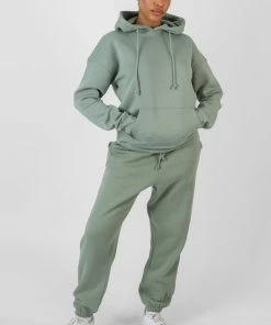 Kaiia OVERSIZED DRAWSTRING JOGGERS KHAKI CLOTHING