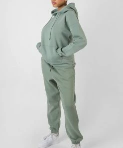 Kaiia OVERSIZED HOODIE WITH FRONT POCKET KHAKI