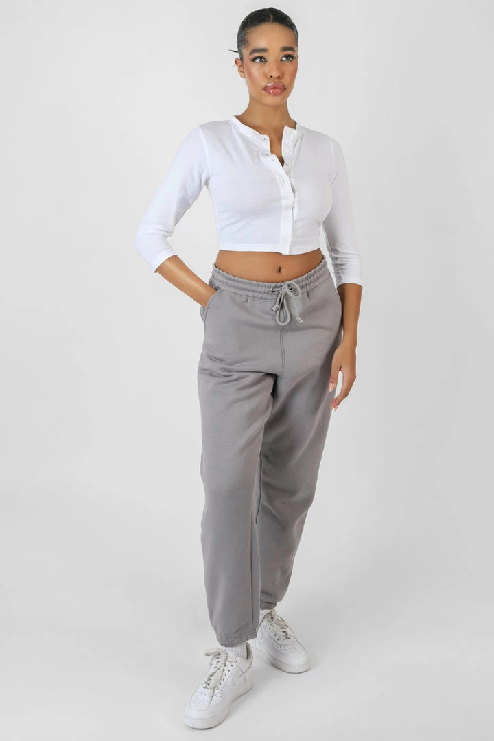 Kaiia OVERSIZED DRAWSTRING JOGGERS GREY CLOTHING 5 Kaiia OVERSIZED DRAWSTRING JOGGERS GREY CLOTHING